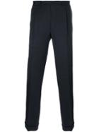 Canali Straight Leg Trousers, Men's, Size: 54, Grey, Wool/spandex/elastane