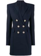 Balmain Double Breasted Blazer Dress - Blue