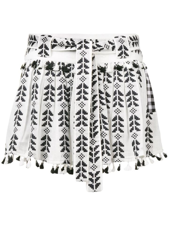 Dodo Bar Or Ariana Ethnic Embroidered Skirt - Black