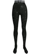 Versace Lace Tights - Black