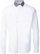 Kent & Curwen Ribbed Collar Poplin Shirt, Men's, Size: Xxl, White, Cotton
