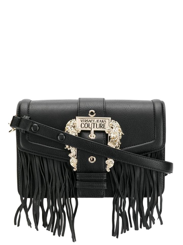 Versace Jeans Couture Baroque Buckle Shoulder Bag - Black