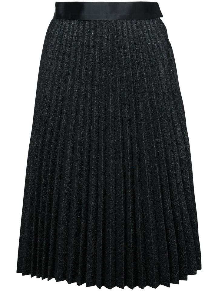 Romance Was Born Pleated Glitter Skirt, Women's, Size: 8, Black, Polyester