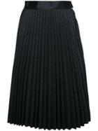 Romance Was Born Pleated Glitter Skirt, Women's, Size: 8, Black, Polyester