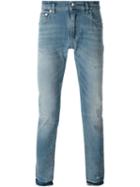 Dolce & Gabbana Distressed Jeans, Men's, Size: 44, Blue, Calf Leather/cotton/spandex/elastane