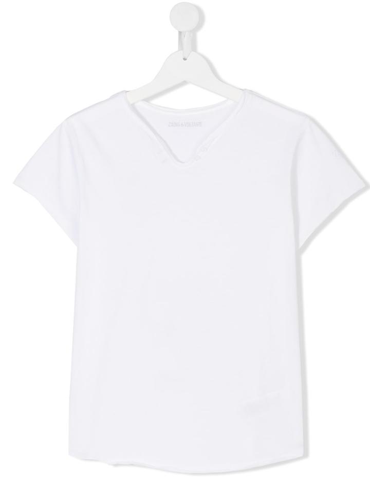 Zadig & Voltaire Kids V-neck T-shirt - White