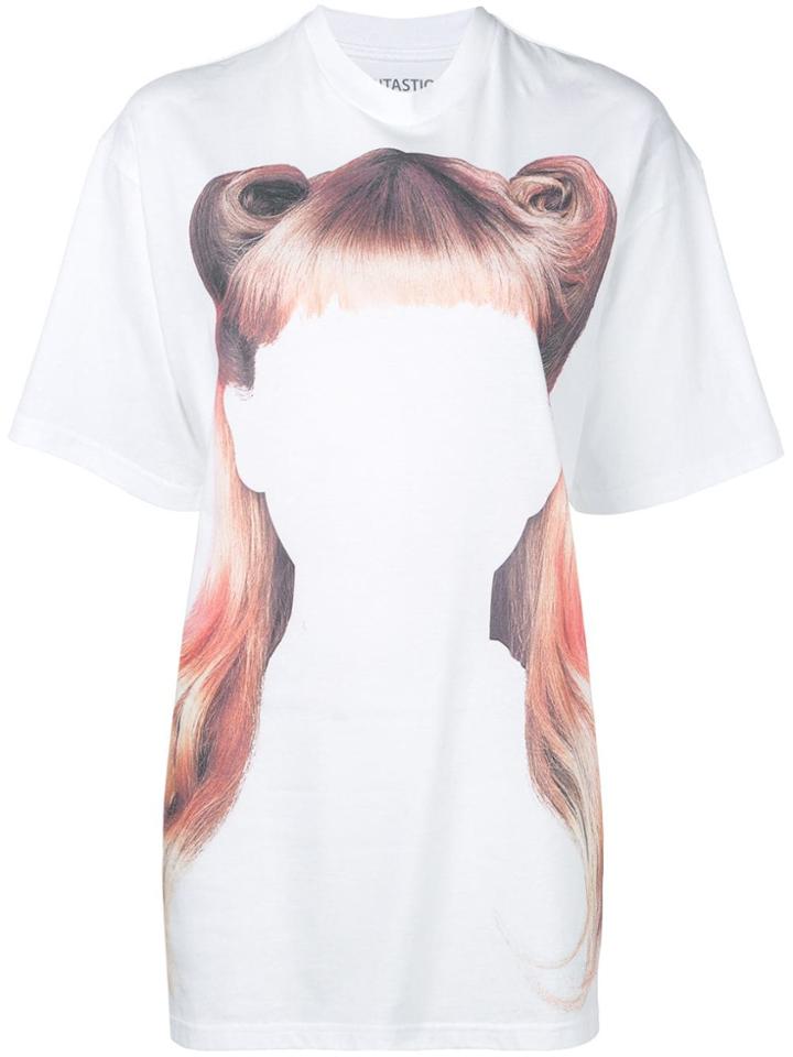 Pushbutton Printed T-shirt - White