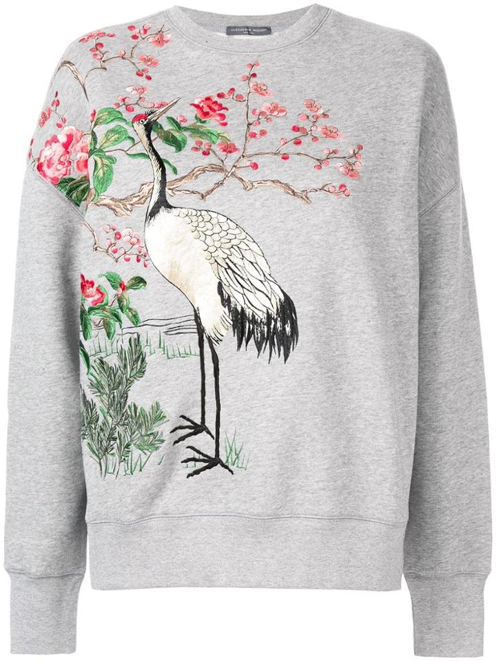 Alexander Mcqueen Japanese Embroidered Sweater - Grey