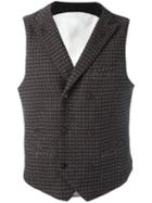 Al Duca D'aosta 1902 Patterned Sleeveless Waistcoat, Men's, Size: 46, Brown, Virgin Wool/cotton
