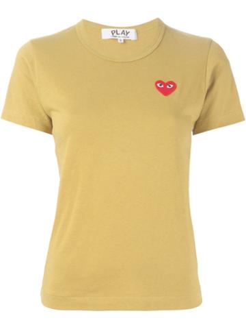 Comme Des Garçons Play Embroidered Heart T-shirt, Women's, Size: Xs, Green, Cotton