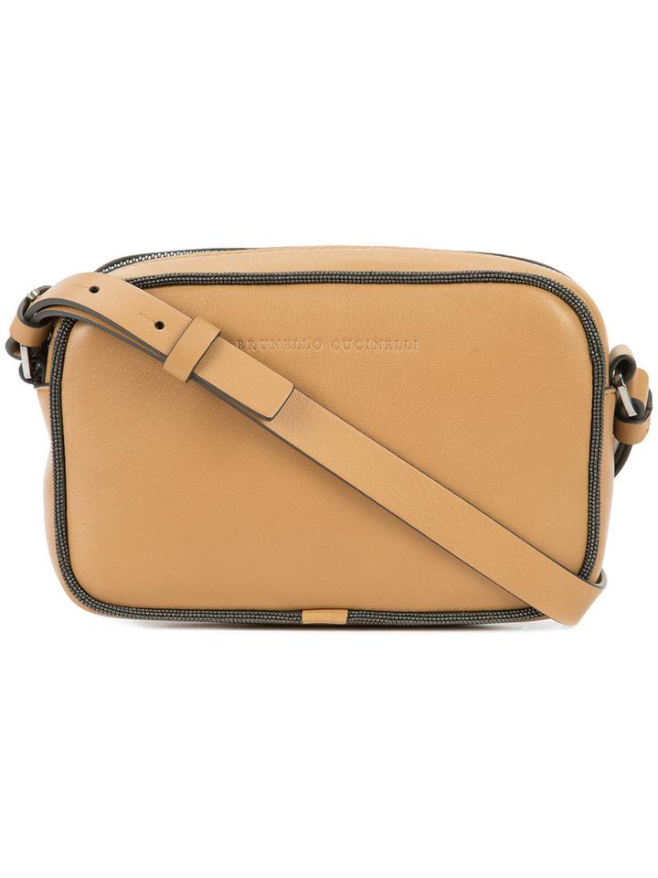 Brunello Cucinelli Classic Crossbody Satchel, Women's, Brown, Leather
