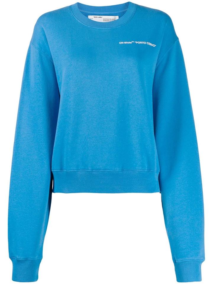 Off-white Porto Cervo Logo Sweatshirt - Blue