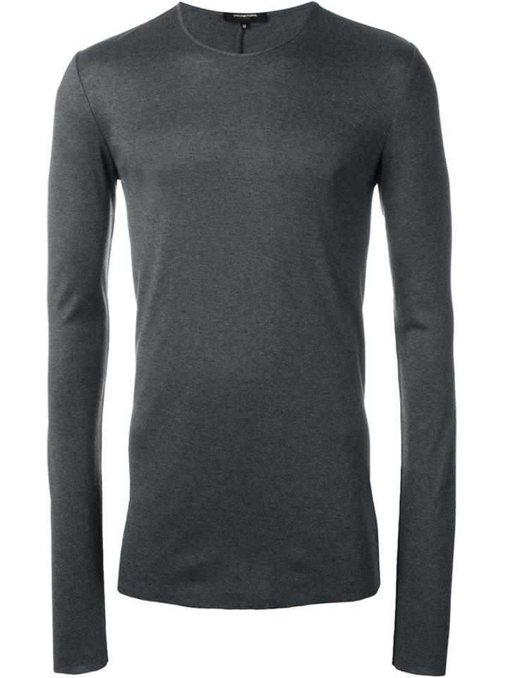 Unconditional Ribbed Fine Knit Sweater - Grey