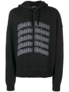 Misbhv Graphic Print Hooded Sweatshirt - Black