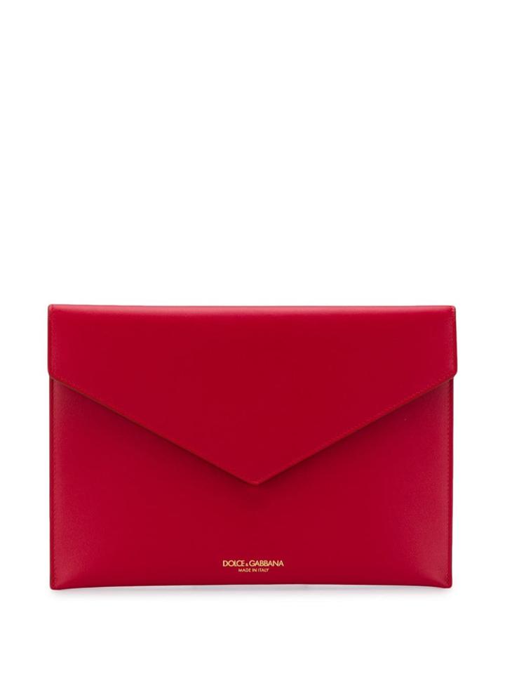 Dolce & Gabbana Envelope Clutch - Red