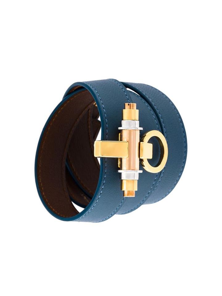 Givenchy Obsedia Bracelet, Women's, Size: S, Blue, Calf Leather