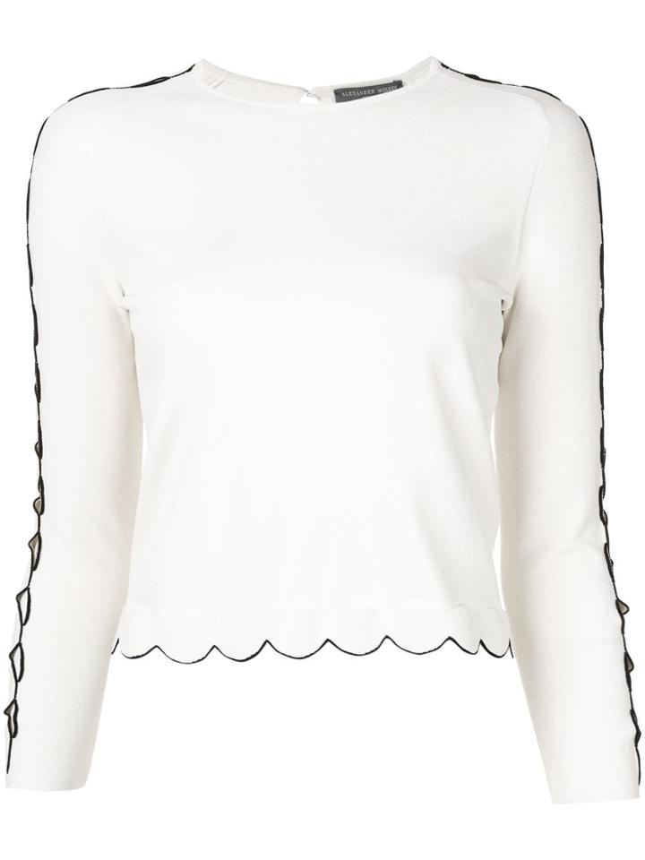 Alexander Mcqueen Cut-out Detail Jumper - White