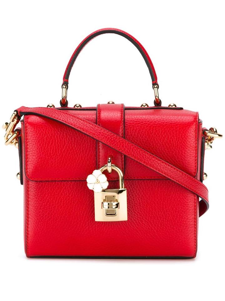 Dolce & Gabbana Dolce Box Tote, Women's, Red, Calf Leather