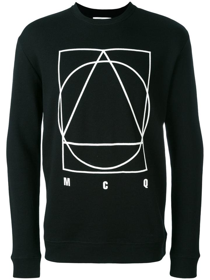 Mcq Alexander Mcqueen - Glyph Icon Print Sweatshirt - Men - Cotton - L, Black, Cotton