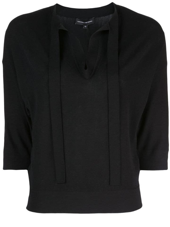 Narciso Rodriguez Tie Neck Jumper - Black