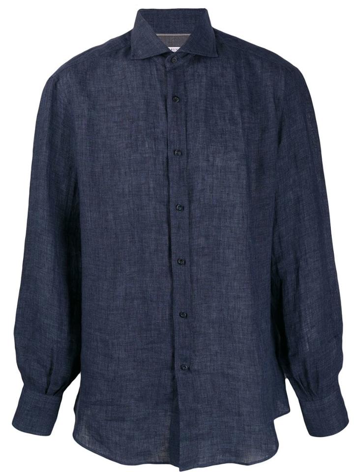 Brunello Cucinelli Linen Shirt - Blue