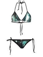 Mona 'azolla' String Bikini, Women's, Size: Small, Green, Polyester/spandex/elastane