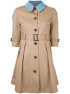 Guild Prime Buttoned Belted Trench, Women's, Size: 36, Brown, Cotton