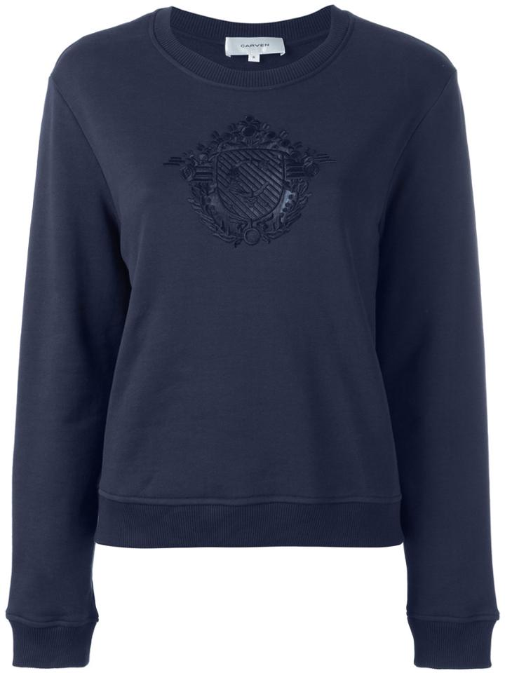 Carven Embroidered Motif Sweatshirt - Blue