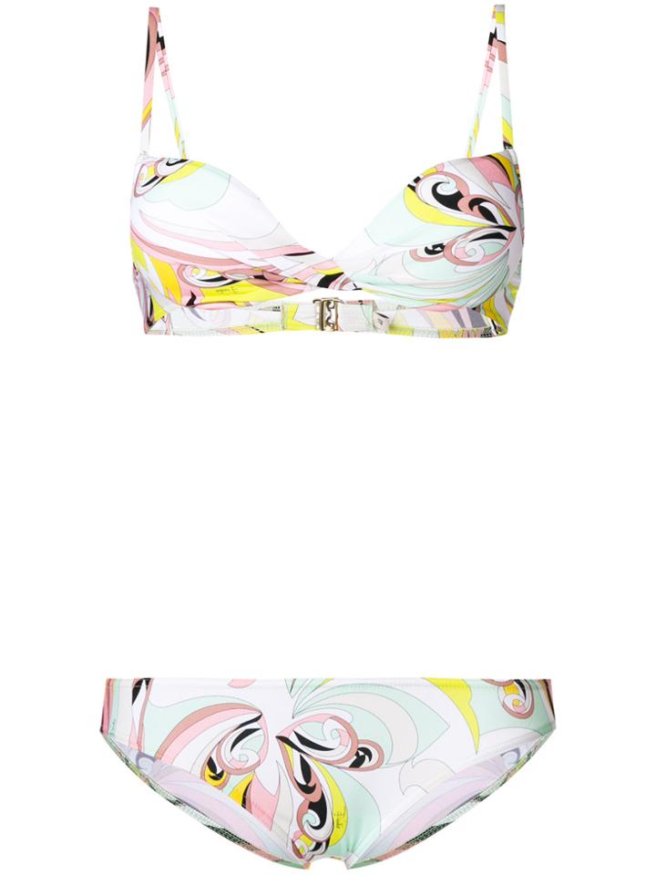 Emilio Pucci Abstract Print Bikini - White
