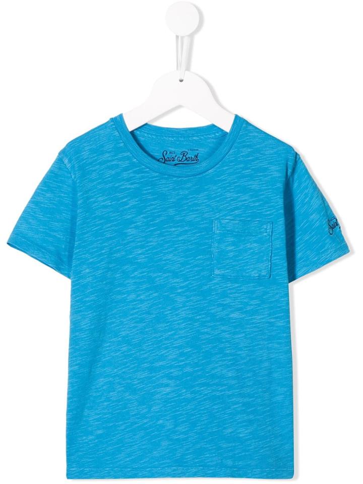 Mc2 Saint Barth Kids Embroidered T-shirt - Blue