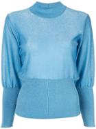 Emilio Pucci Knitted Lurex Sweater - Blue