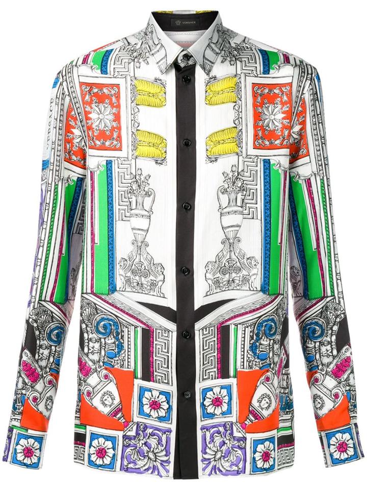Versace Il Tempio Printed Shirt - Black