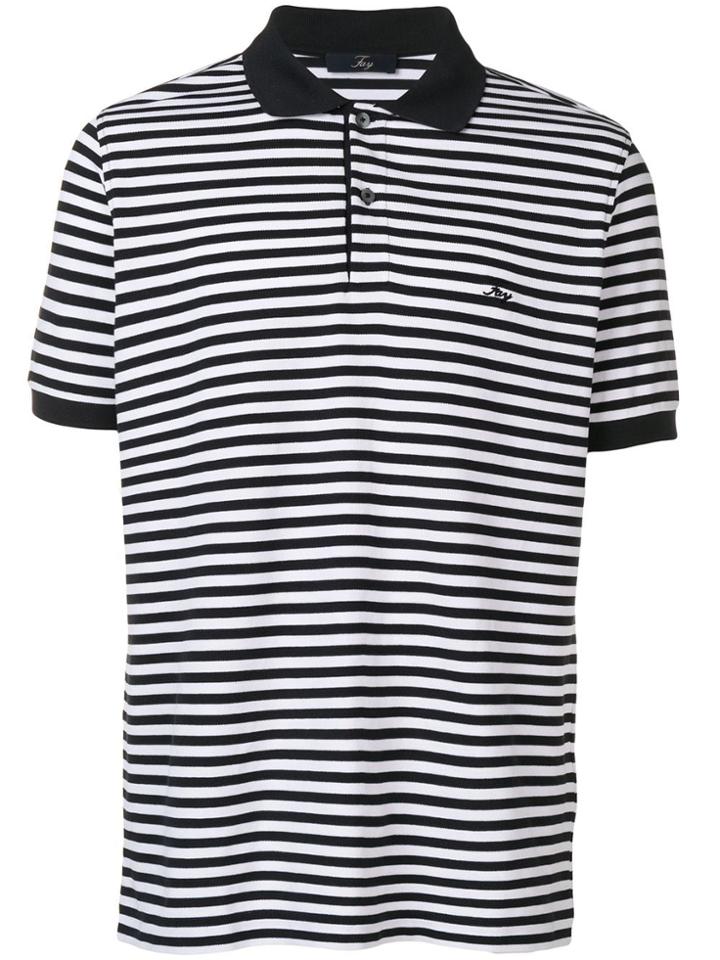 Fay Striped Polo Shirt - White