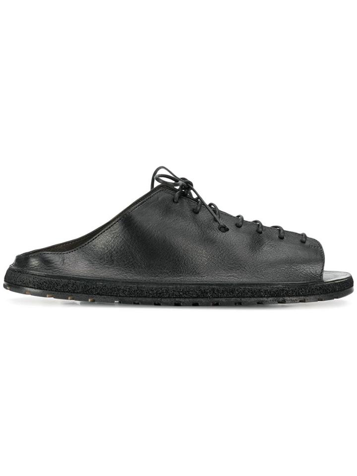 Marsèll Lace-up Slides - Black