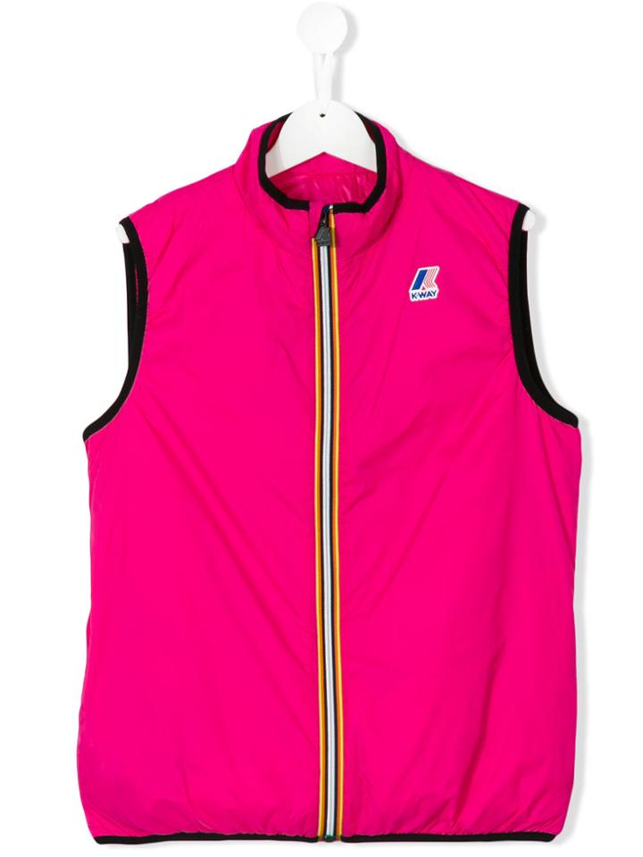 K Way Kids Teen Rouland Vest - Pink & Purple