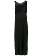 Mara Mac Panelled Long Dress - Black