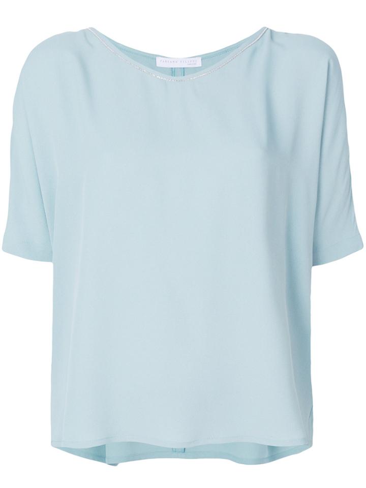 Fabiana Filippi Scoop Neck T-shirt - Blue