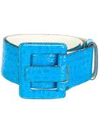 Yves Saint Laurent Vintage Square Buckle Belt, Women's, Size: 70, Blue