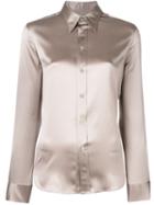 Ralph Lauren Purple Classic Button Down Shirt, Women's, Size: 8, Nude/neutrals, Silk/spandex/elastane