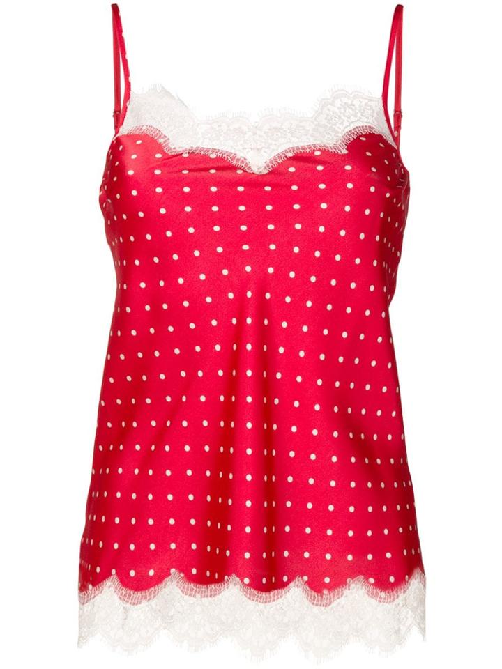 Ermanno Ermanno Lace Detail Cami Top - Red