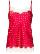 Ermanno Ermanno Lace Detail Cami Top - Red