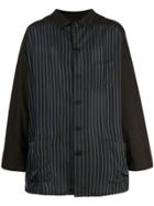 Yohji Yamamoto Striped Shirt Jacket - Black
