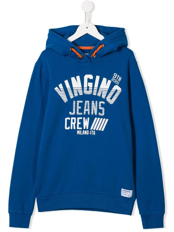Vingino Logo Print Hoodie - Blue