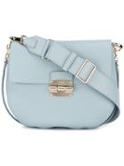 Furla Plain Shoulder Bag, Women's, Blue, Leather