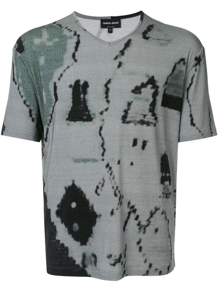 Giorgio Armani Abstract Print T-shirt - Green