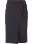 Yves Saint Laurent Vintage Front Slit Skirt - Blue