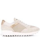 Santoni Lace Up Trainers - Nude & Neutrals