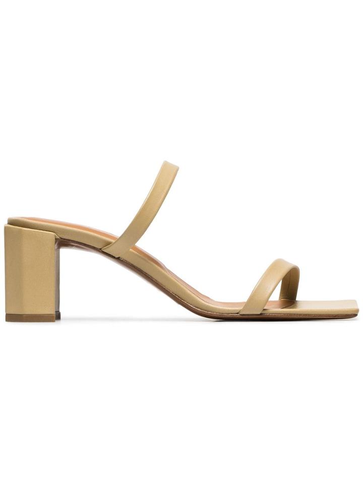 By Far Tan Brown Tanya 65 Leather Sandals - Neutrals