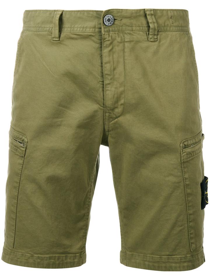 Stone Island - Tapered Shorts - Men - Cotton/spandex/elastane - 29, Green, Cotton/spandex/elastane