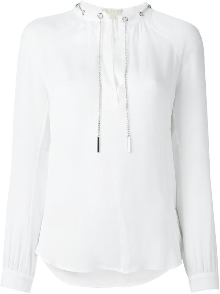 Michael Michael Kors Drawstrings Longsleeved Blouse